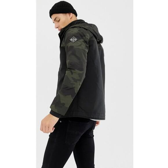 Hollister California Mens Size M All Weather Camo Black Jacket - Picture 16 of 16